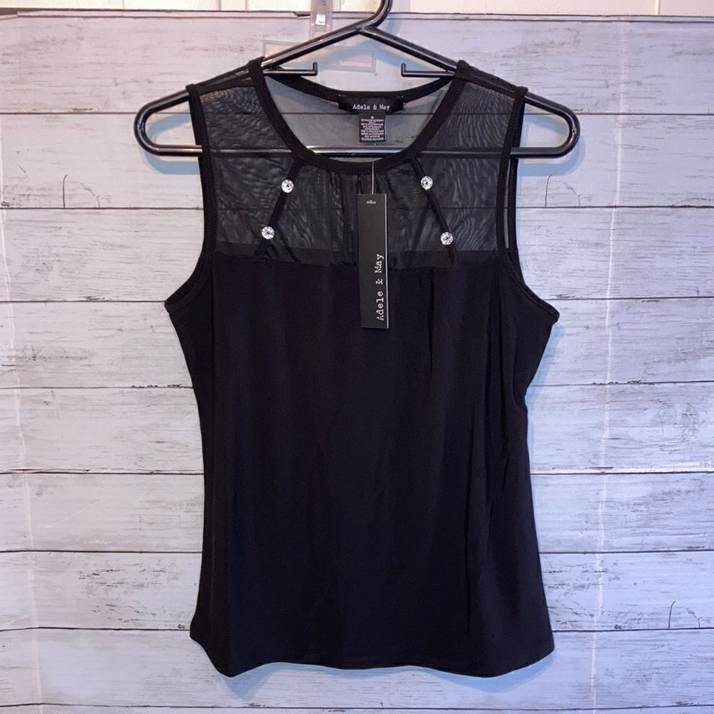 Womens Adele & May Sleeveless Blouse Shirt Top Size S